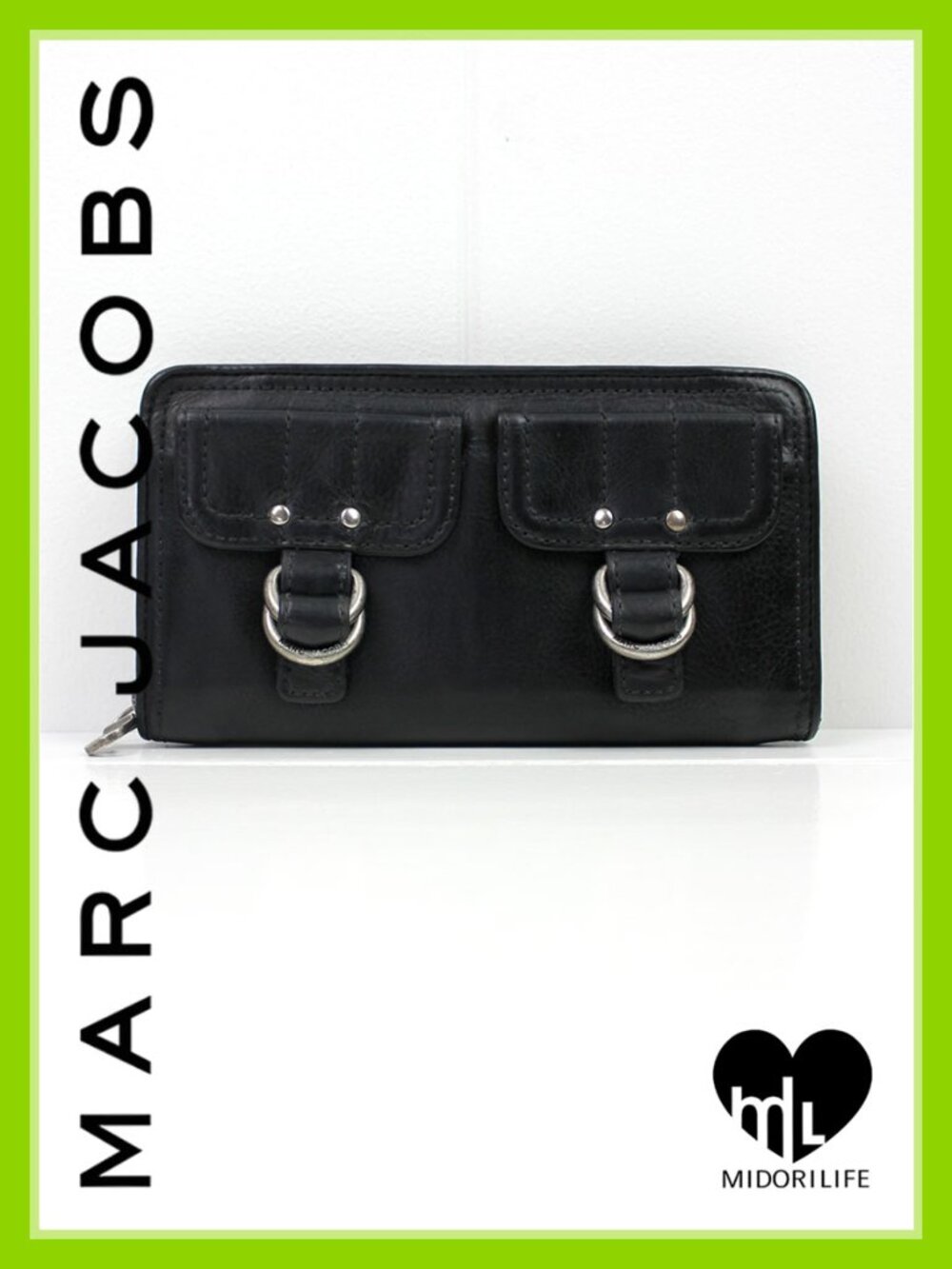 MARC JACOBS Vintage Leather Zip Around Wallet